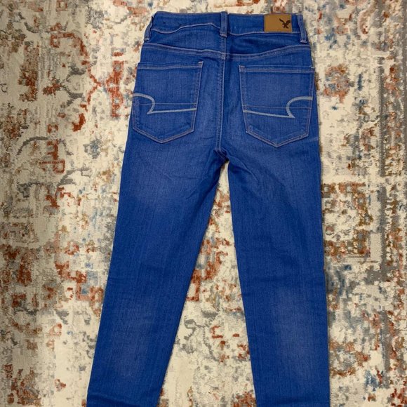 American Eagle Hi-Rise Sapphire Blue Jegging - Size 00 - Picture 5 of 6
